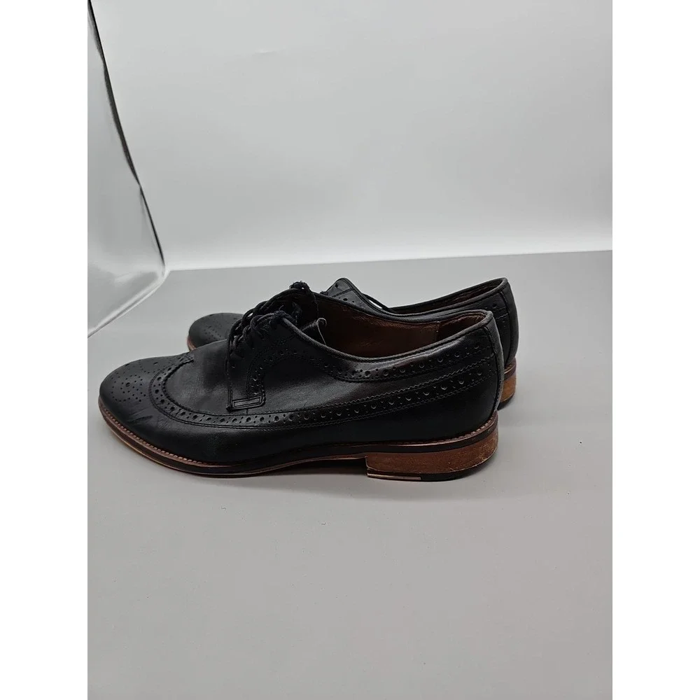 Johsnton & Murphy Men's‎ Medallion Wingtip Dress Shoes  Black 20-2231 Size 12M